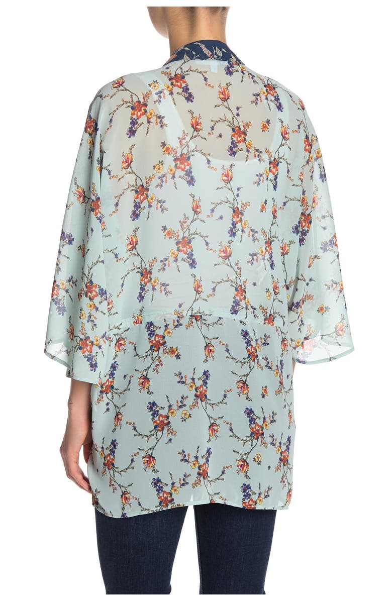 DR2 by Daniel Rainn Floral Print Short Kimono, Alternate, color,