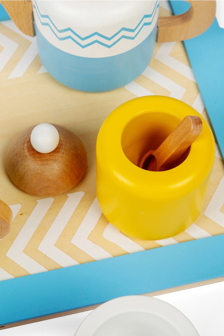Tea Tray Set, Alternate, color, Multicoloured