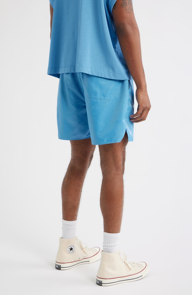 Elwood Olympic Embroidered Logo Nylon Shorts, Alternate, color, Sky Blue