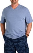 Harbor Bay by DXL Big & Tall Moisture-Wicking Jersey V-Neck T-Shirt