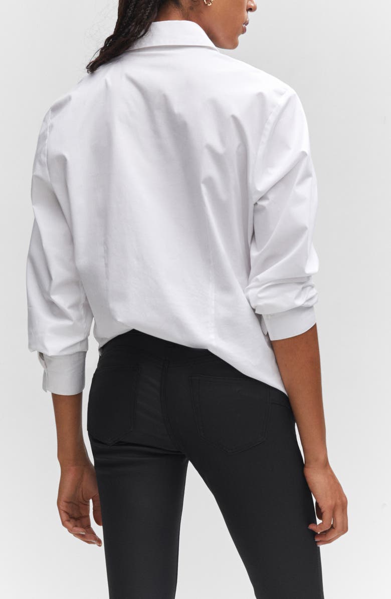 MANGO Coated Mid Rise Skinny Push-Up Jeans, Alternate, color, 