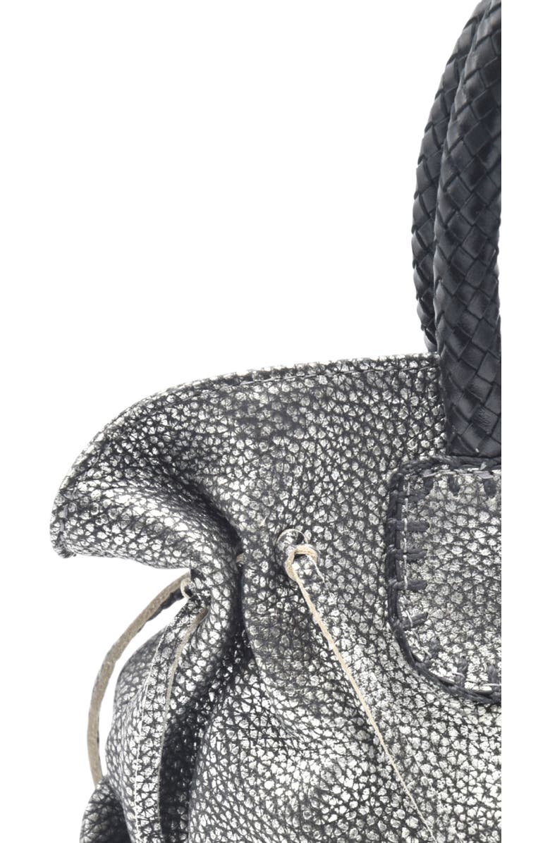 Carlos Falchi Mini Satchel Top Grain Leather Bag, Alternate, color, Roman Chrome