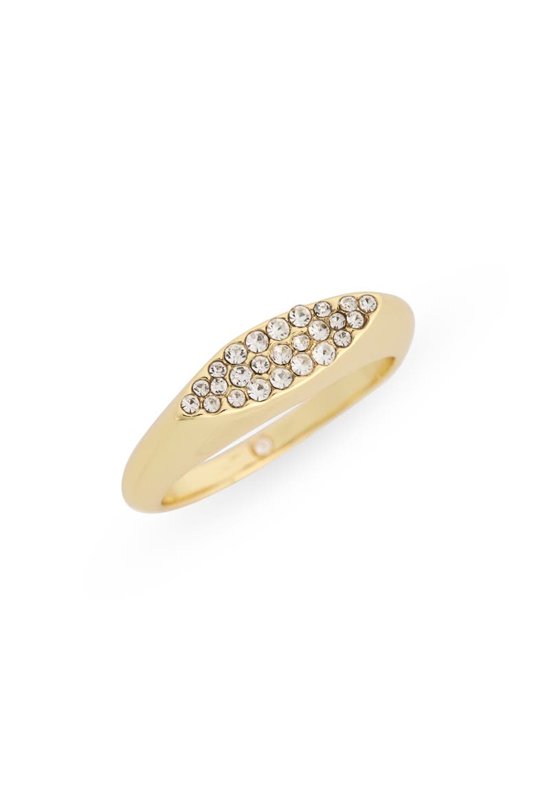 Pavé CZ Navette Ring, Main, color, CLEAR/ GOLD