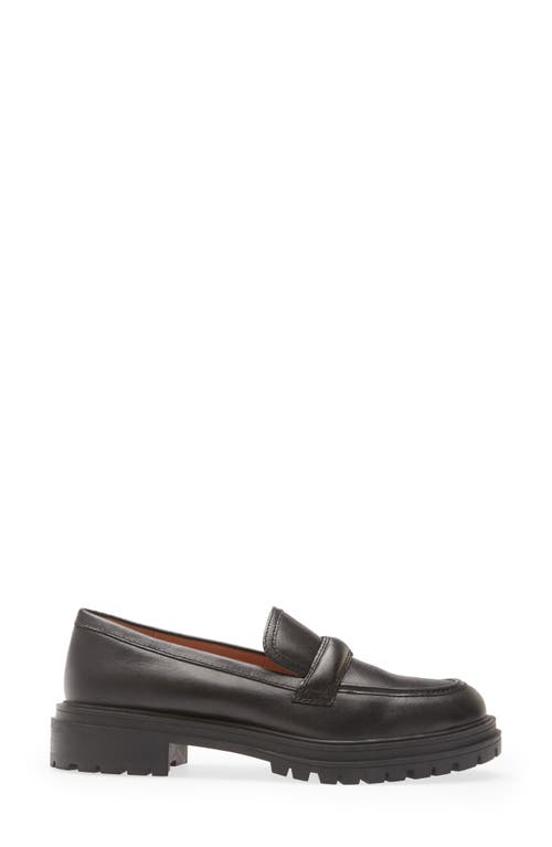 Shop Madewell The Bradley Lugsole Loafer In True Black