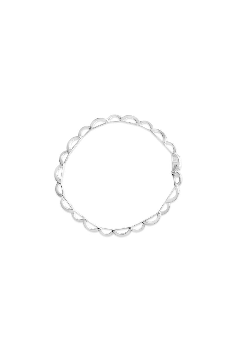 Haus of Brilliance 14K White Gold 1.0 Cttw Invisible Set Princess Diamond Link Tennis Bracelet, Alternate, color, White