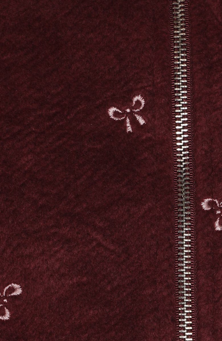 Petal & Pup Marla Crop Bomber Jacket, Alternate, color, Cherry