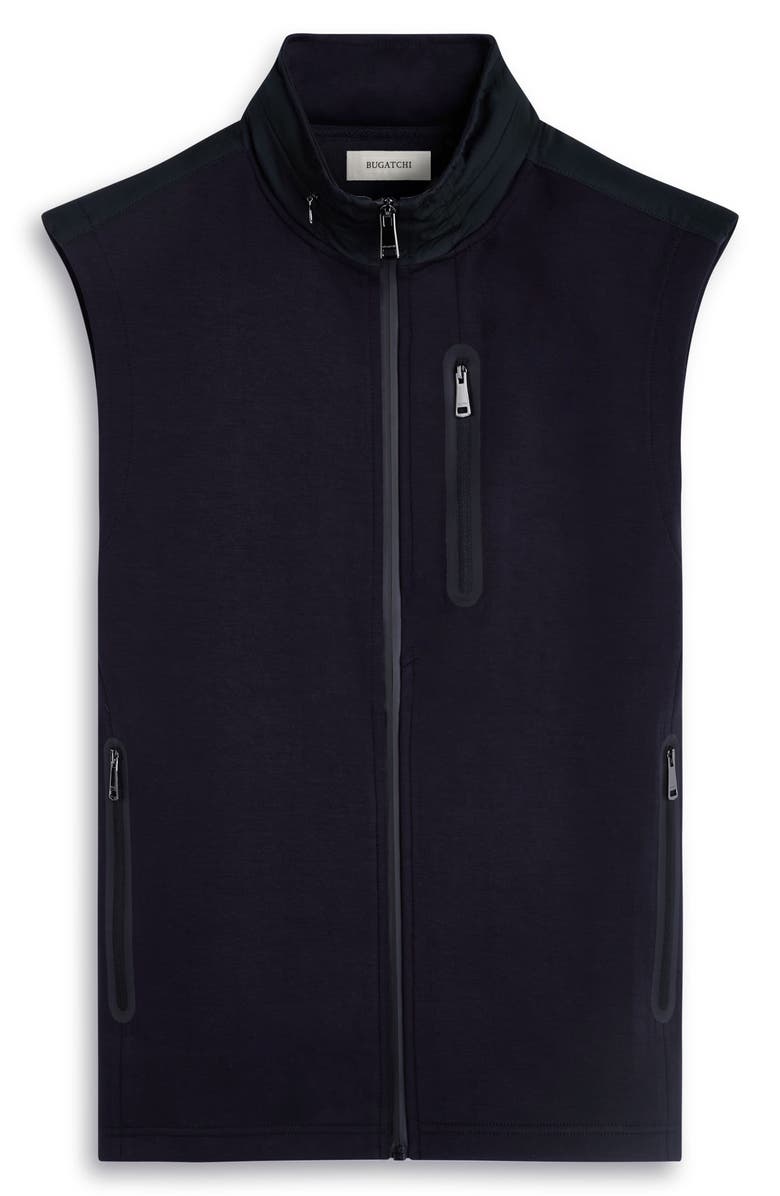 Bugatchi Soft Touch Knit Vest, Alternate, color, Black