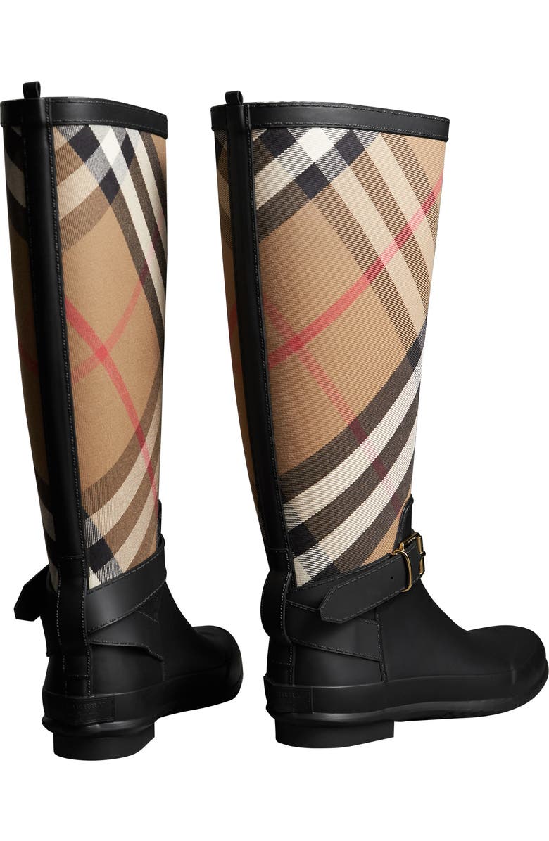 Burberry Check Rain Boot, Alternate, color,