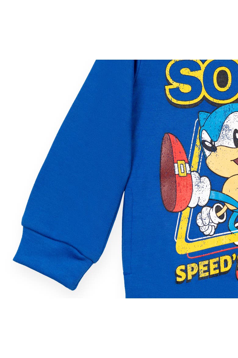 Sonic the Hedgehog Fleece Hoodie, Alternate, color, Sonic Royal Blue