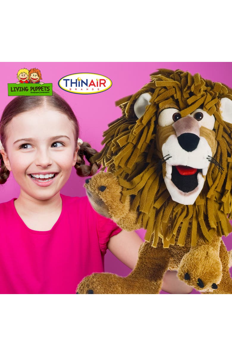 Living Puppets Murray The Lion 17 Inch Plush Hand Puppet, Alternate, color, Brown