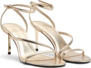 MANGO Crossed Strap Heeled Sandal