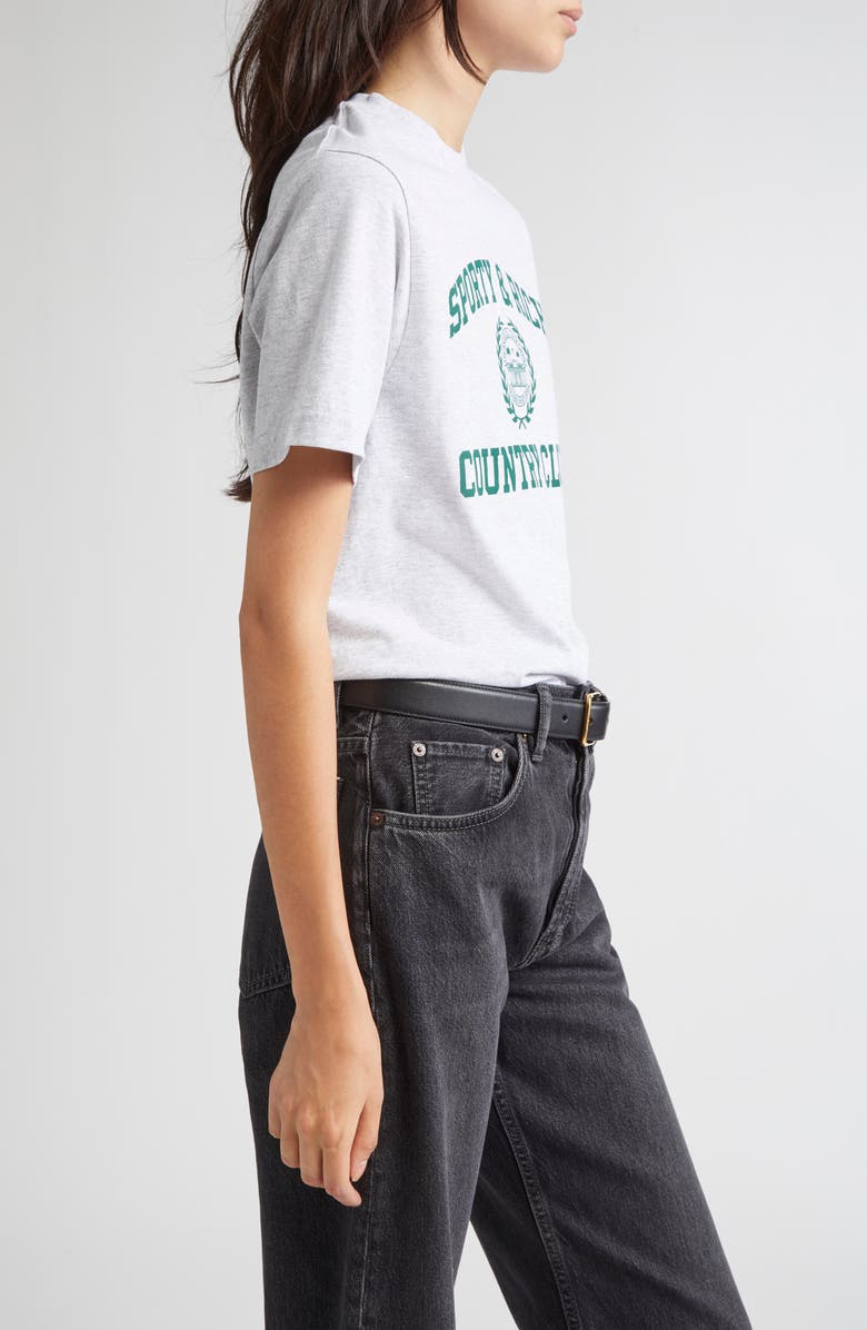 Sporty & Rich Varsity Crest Graphic T-Shirt, Alternate, color,