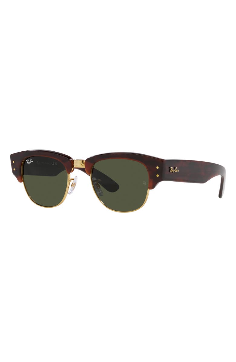 Ray-Ban Mega Clubmaster 50mm Square Sunglasses, Alternate, color, Brown/ Green