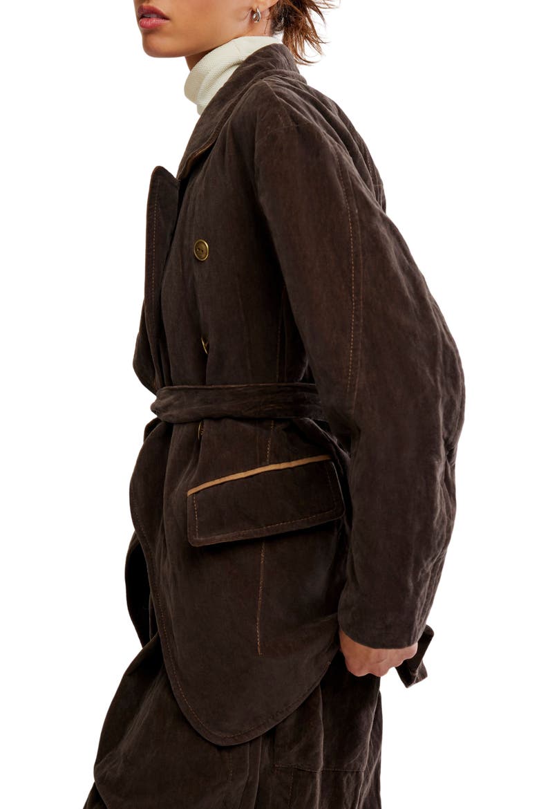 August Velvet Jacket, Alternate, color, RICH COFFEE