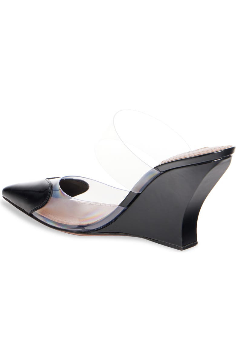 Alaïa Heart Pointed Toe Wedge Mule, Alternate, color, Noir