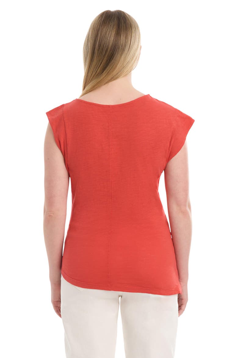 Boat Neck Rolled Cuff Tee, Alternate, color, Tomato Puree