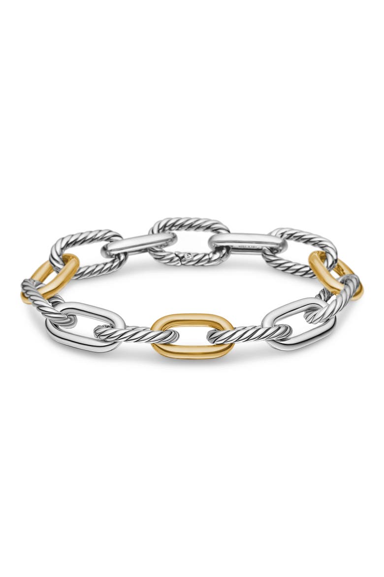 DY Madison® Sterling Silver & 18K Yellow Gold Chain Bracelet, 11mm, Main, color, STERLING SILVER WITH 18K GOLD