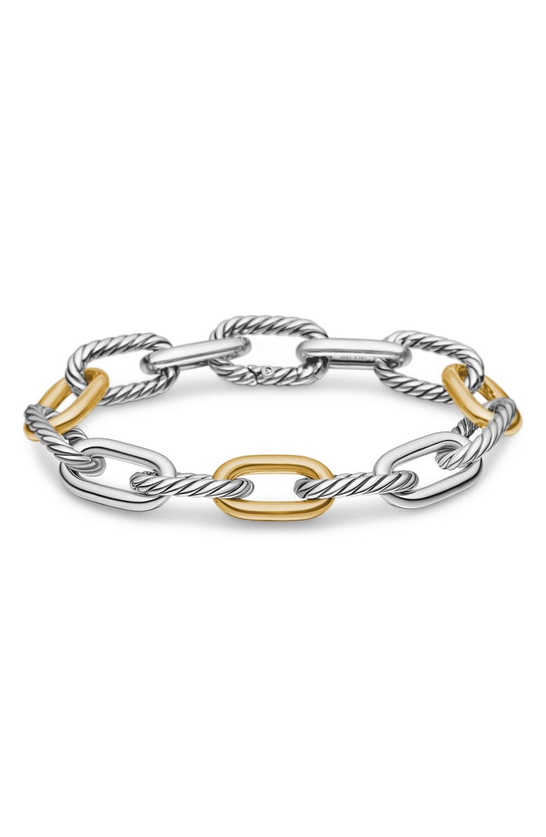 David Yurman DY Madison<sup>®</sup> Sterling Silver & 18K Yellow Gold Chain Bracelet, 11mm, Main, color, Sterling Silver With 18K Gold