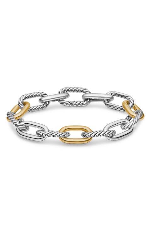 DY Madison® Sterling Silver & 18K Yellow Gold Chain Bracelet, 11mm