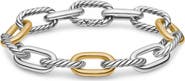 David Yurman DY Madison® Sterling Silver & 18K Yellow Gold Chain Bracelet, 11mm