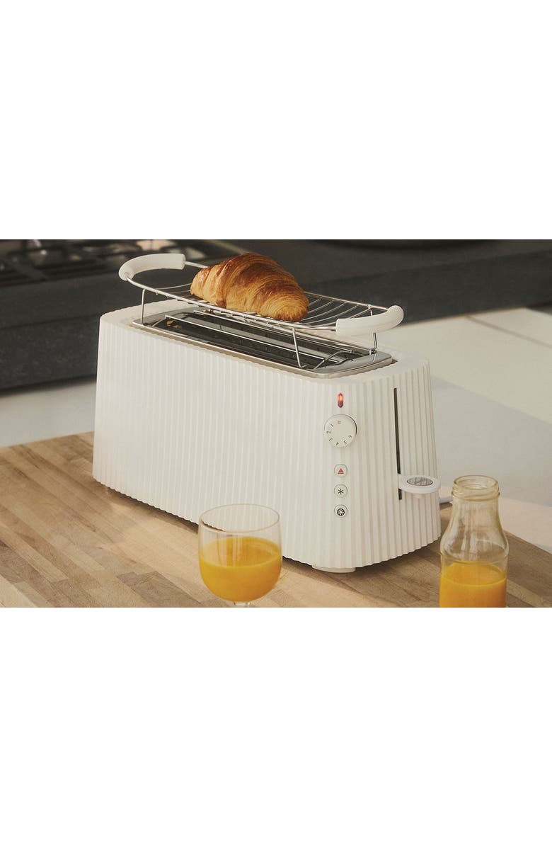 ALESSI Plissé Toaster, Alternate, color, White
