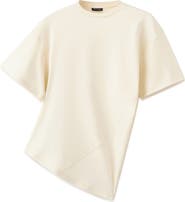 MANGO Asymmetric Fitted Cotton T-Shirt