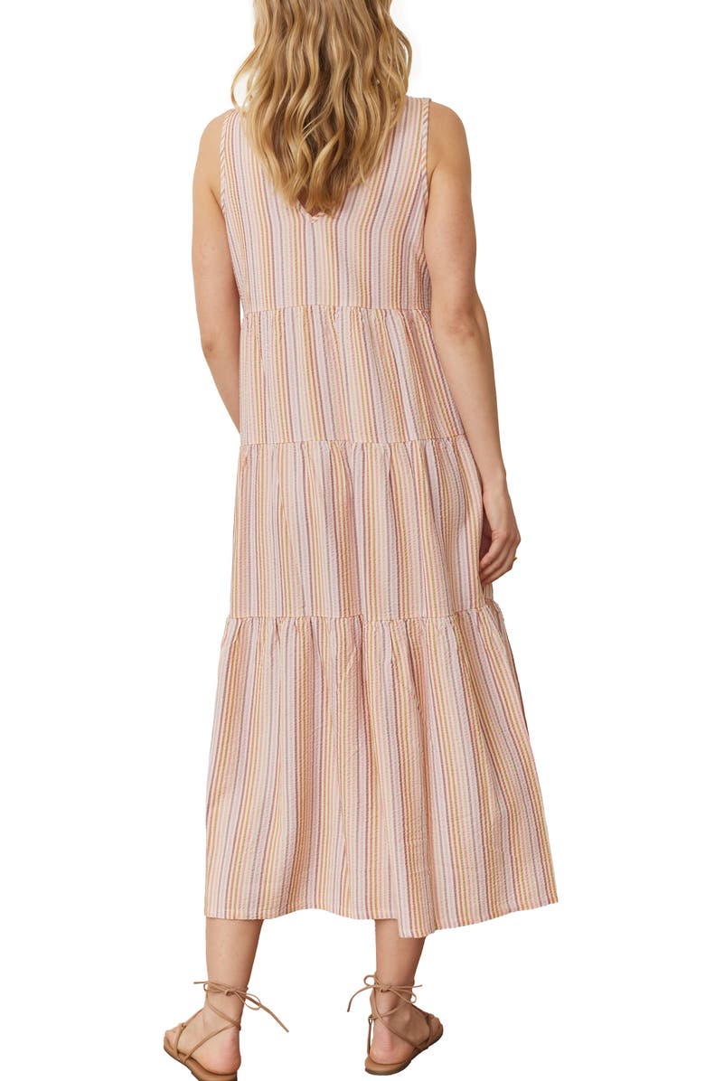 Marine Layer Corinne Stripe Sleeveless Maxi Dress, Alternate, color,