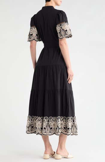 Southampton Embroidered Maxi Shirtdress