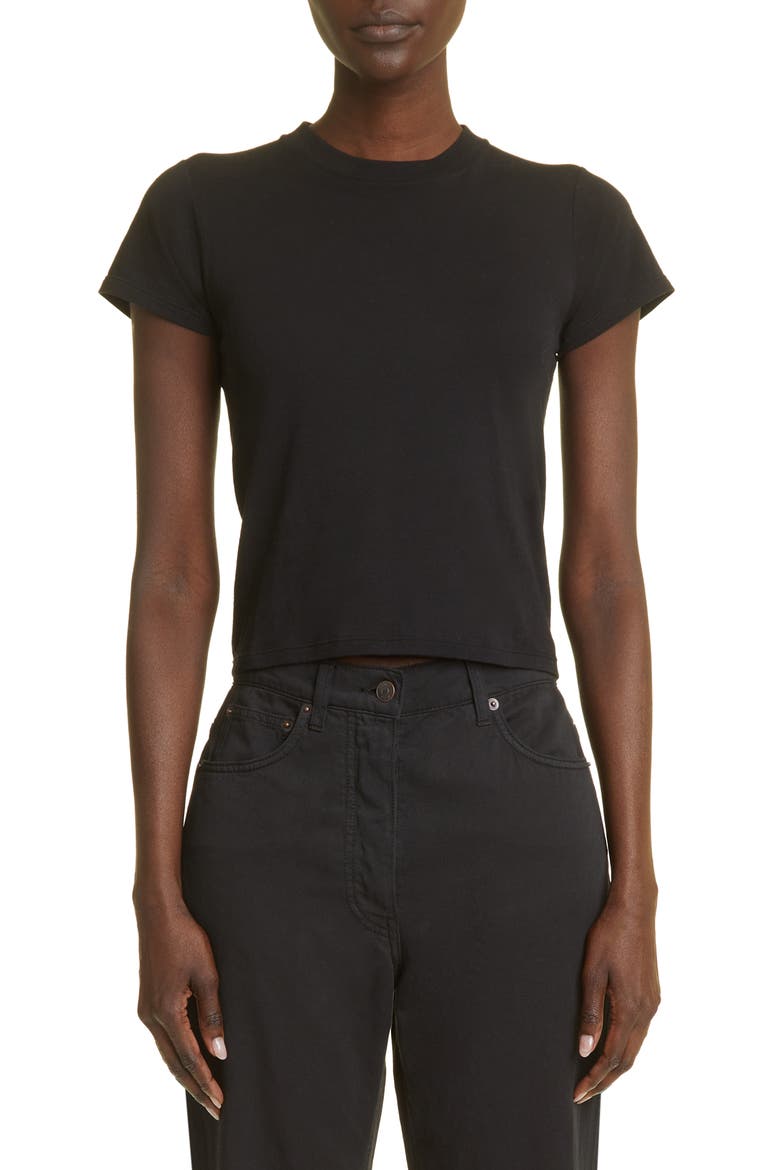 Tommy Cotton T-Shirt, Main, color, BLACK