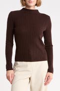 ELIE ELIE TAHARI Pointelle Funnel Neck Sweater