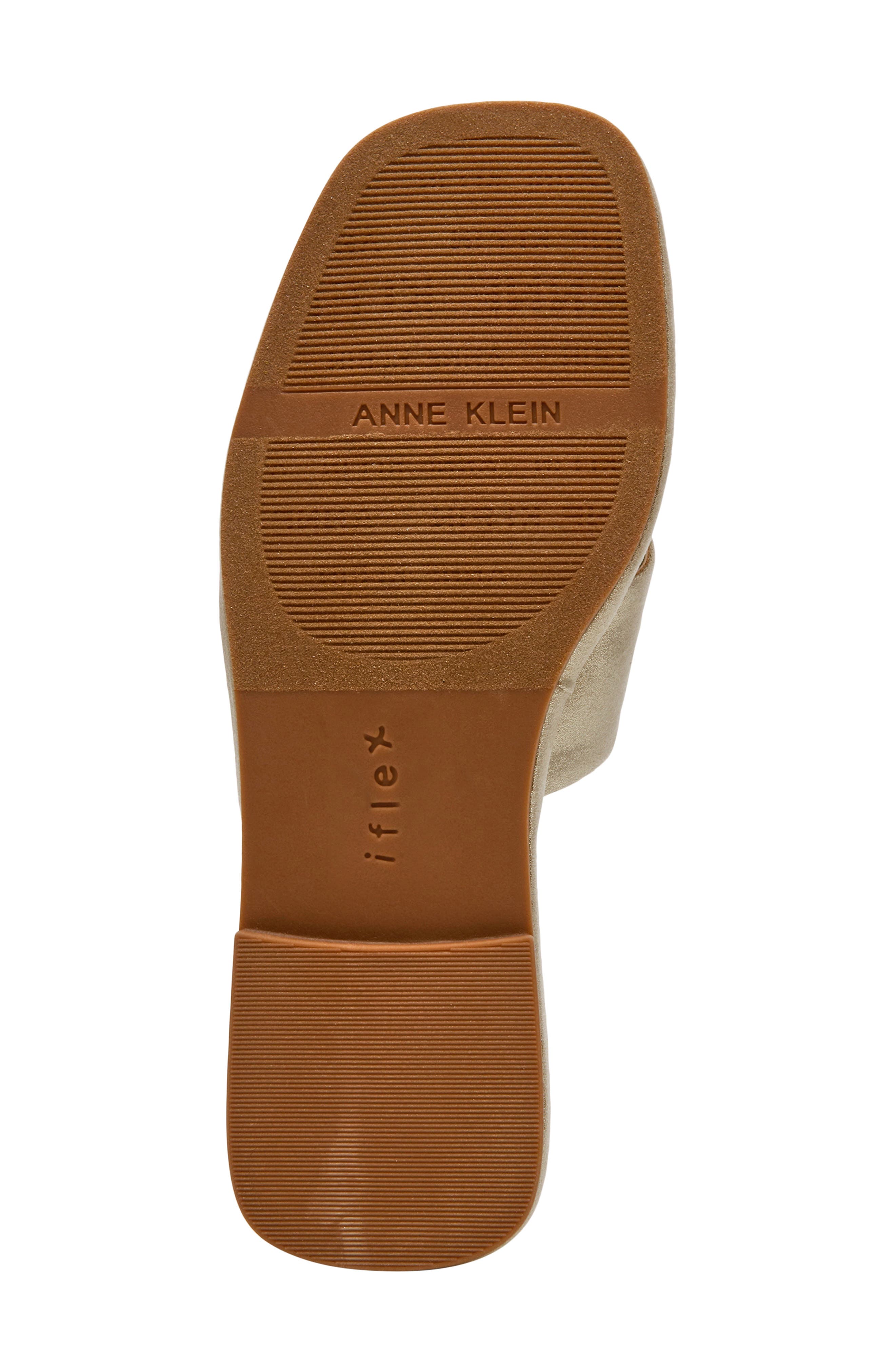Anne Klein Khloe Crossover Strap Slide Sandal, Alternate, color, Platinum