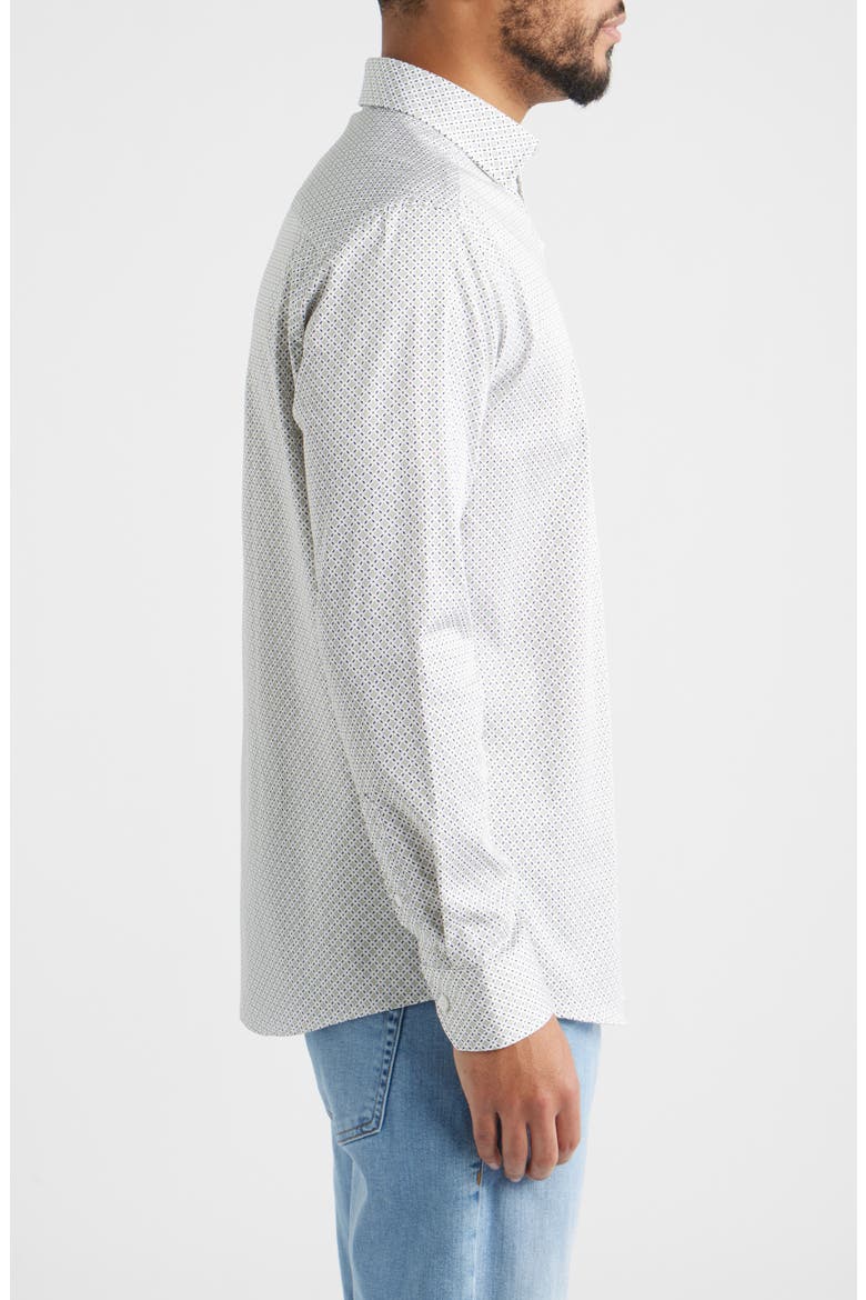 Logan Print Button-Up Shirt, Alternate, color, SAGE TILE