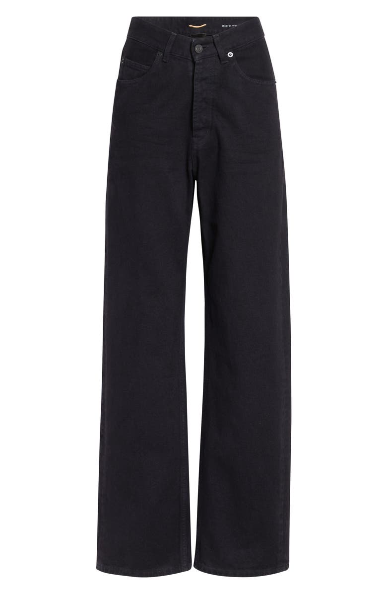 Saint Laurent V-Waist Jeans, Main, color, Midnight Black