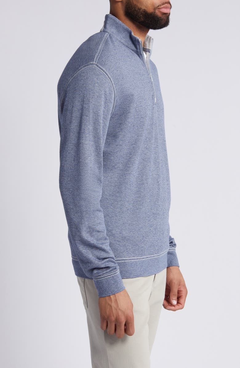 johnnie-O Hanks Heathered Quarter Zip Pullover, Alternate, color, Navy