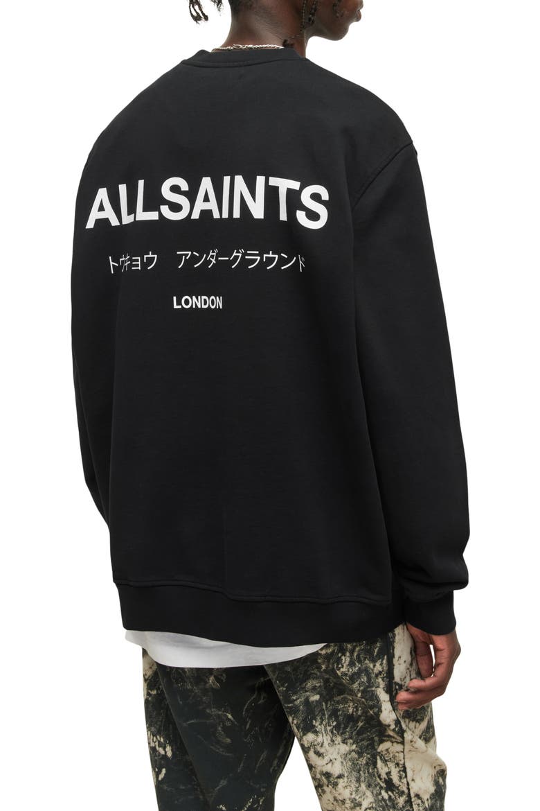 Underground Logo Organic Cotton Graphic Sweatshirt, Alternate, color, JET BLACK