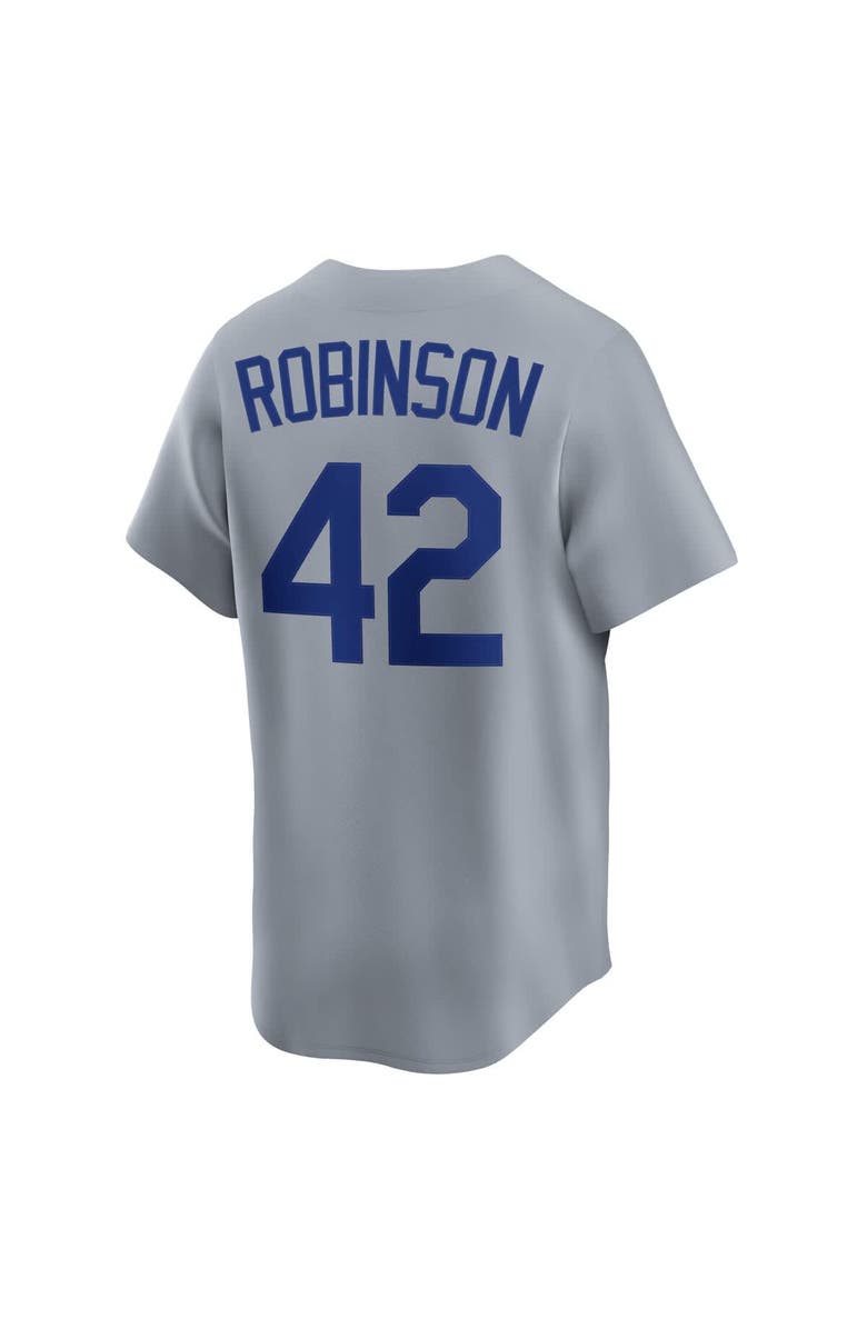 Nike Men's Nike Jackie Robinson Gray Brooklyn Dodgers Throwback Cooperstown Collection Limited Jersey, Alternate, color, Gray
