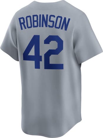 Nike Men's Nike Jackie Robinson Gray Brooklyn Dodgers Throwback