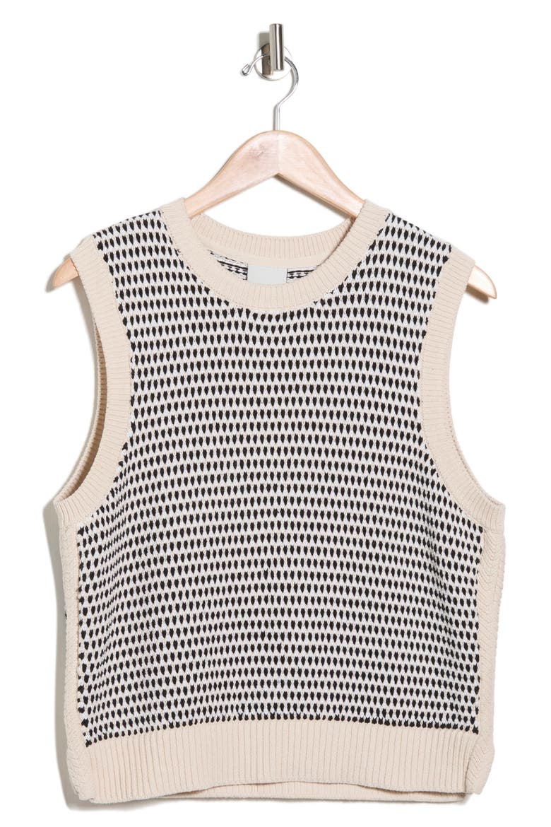 Knowles Textured Cotton Vest, Alternate, color, BIRCH MULTI STITCH