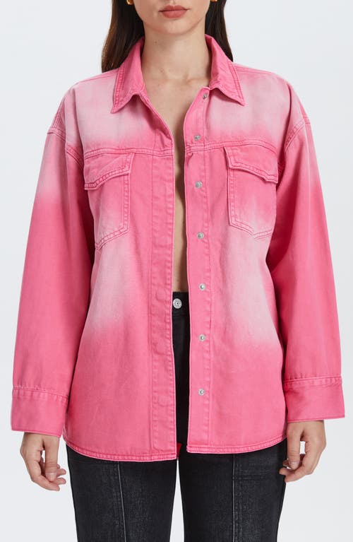 Bayeas Oversize Denim Shirt Jacket In Pink