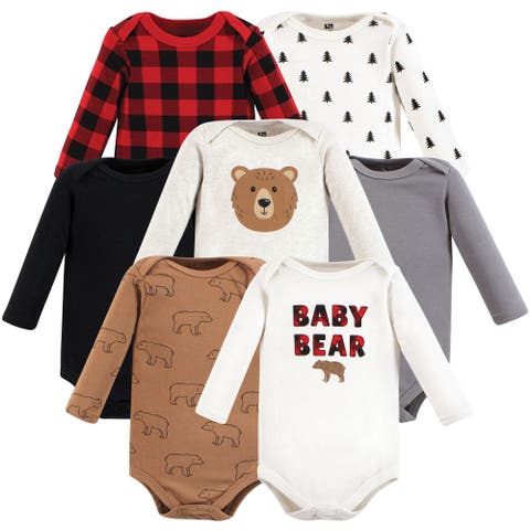 Long-Sleeve Cotton Bodysuit Collection 7-Piece Set