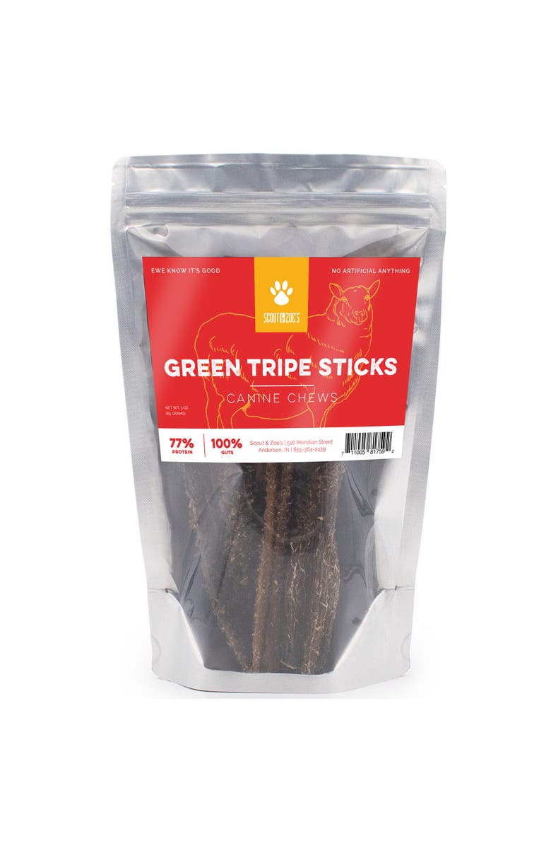 Scout & Zoe's Lamb Green Tripe, 3oz Dog Treats, Dehydrated Single Ingredient, Main, color,