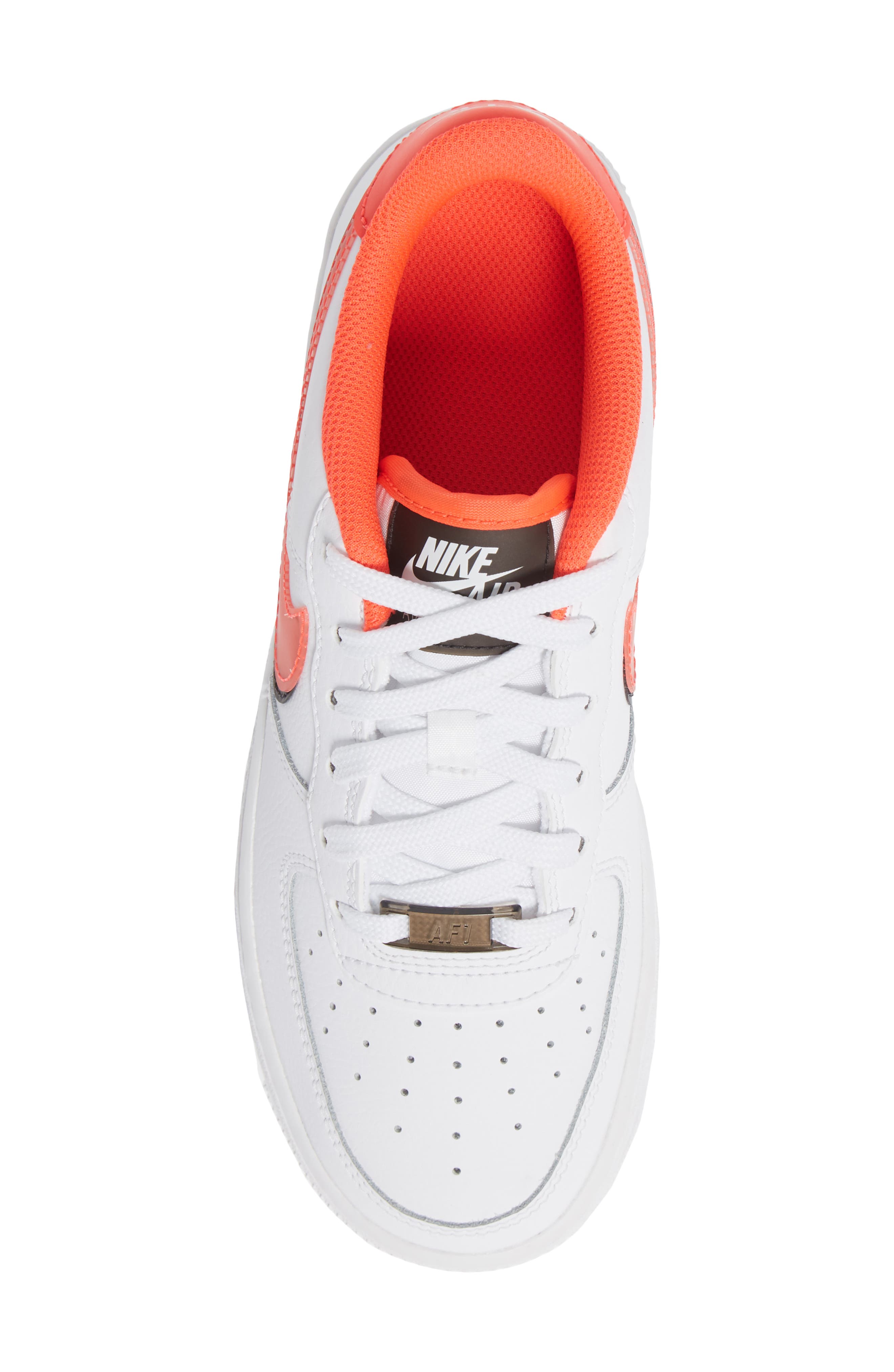Kids' Air Force 1 LV8 Sneaker, Alternate, color, WHITE/ CRIMSON/ BLACK