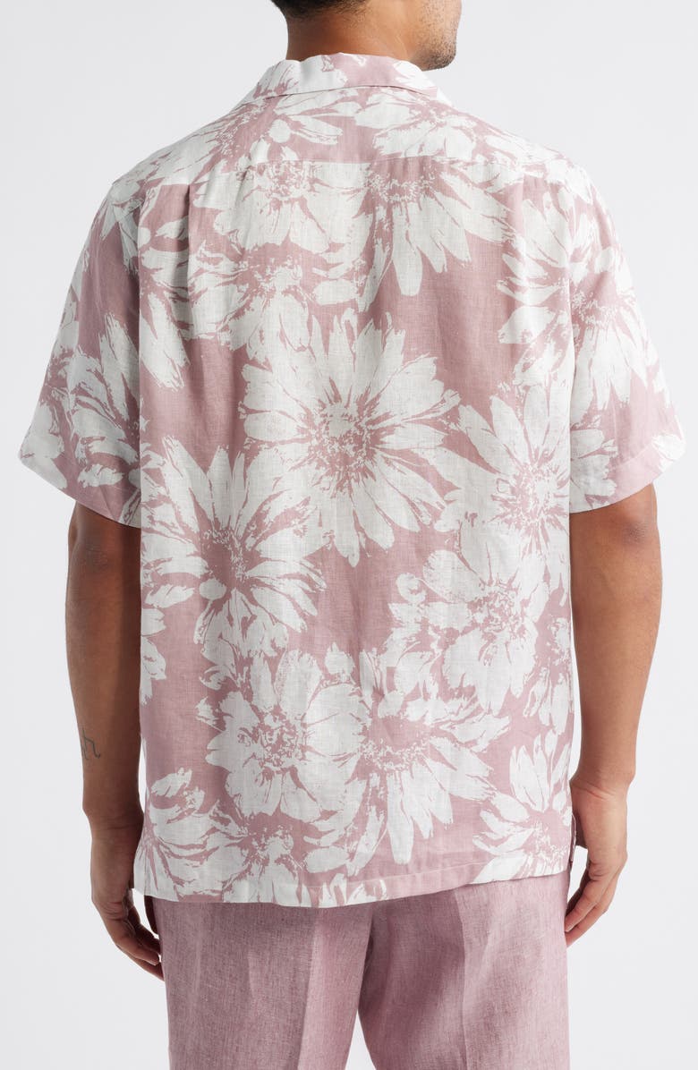 BOSS Jim Floral Linen Camp Shirt, Alternate, color, 