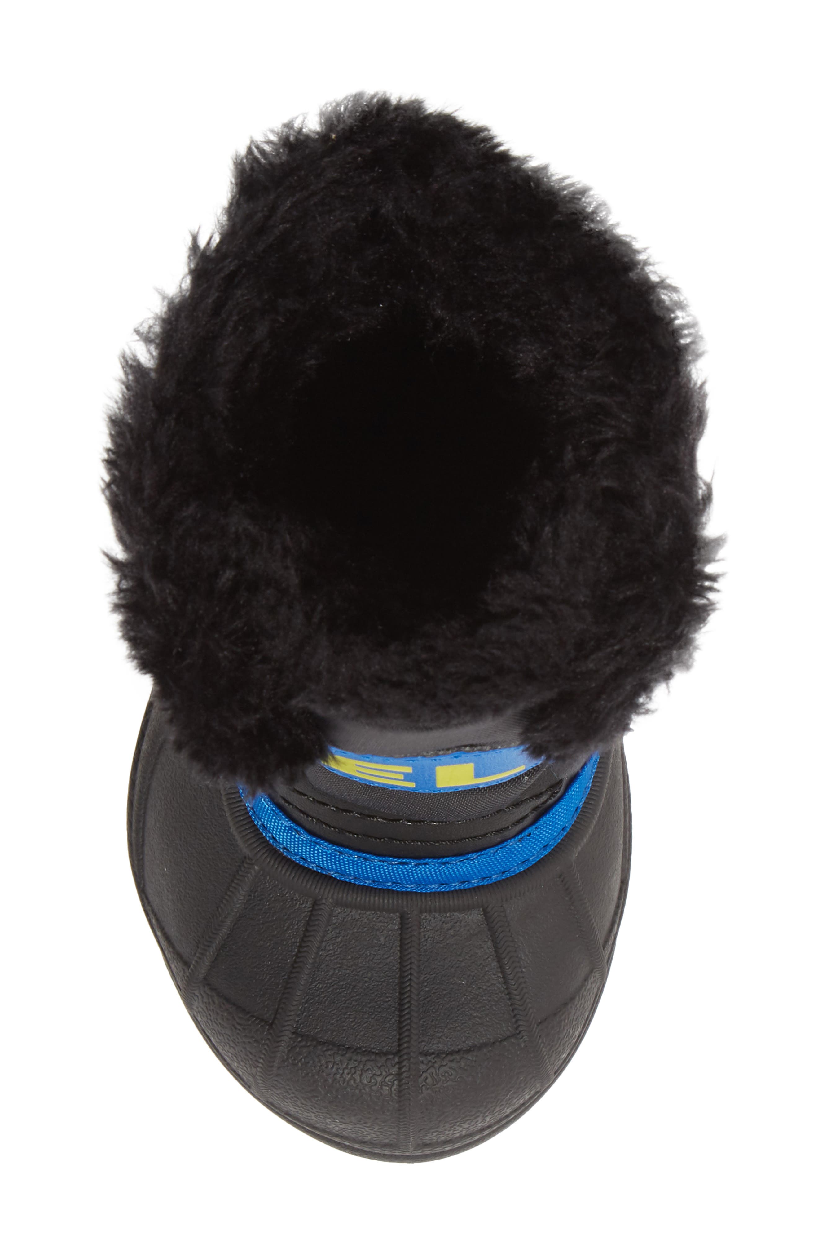 Kids' Snow Commander Insulated Waterproof Boot, Alternate, color, BLACK/ SUPER BLUE