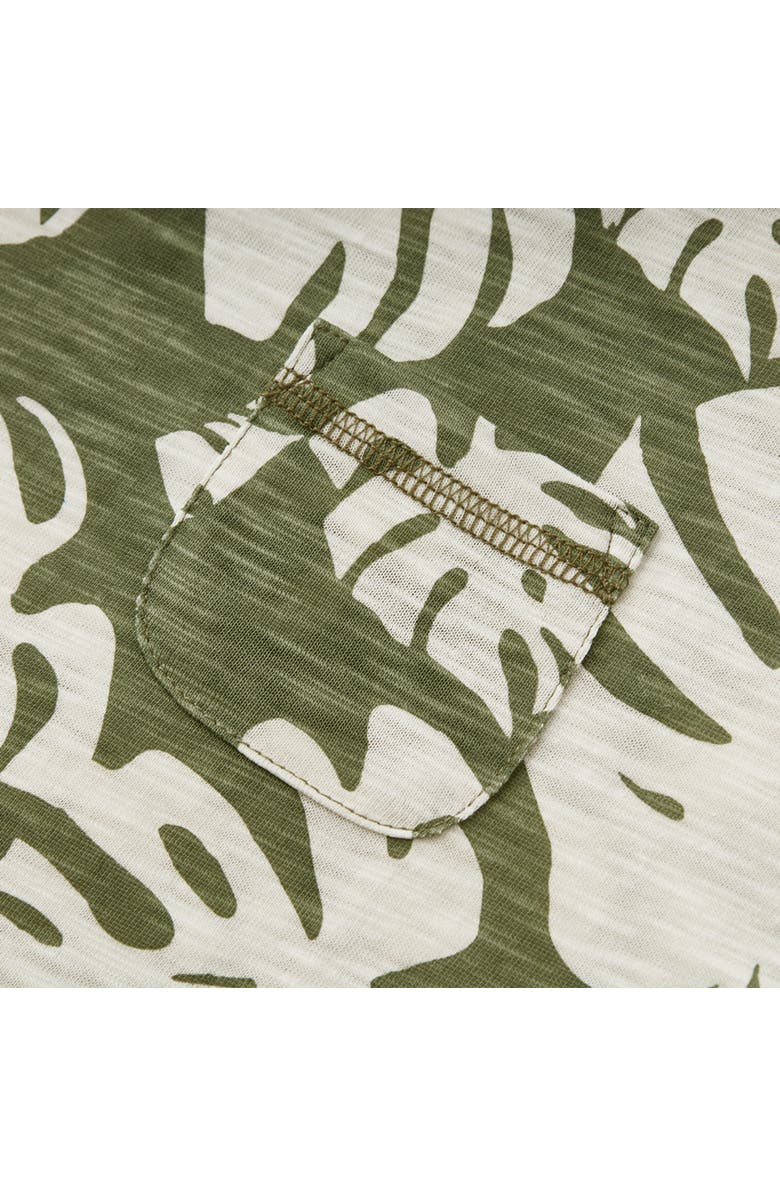 Milkbarn Slub Cotton Pocket Tee, Alternate, color, Island Leaf Silhouette