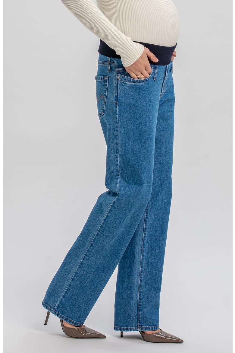 Straight Leg Maternity Jeans, Alternate, color, MEDIUM WASH