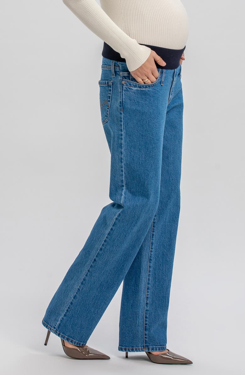 PIETRO BRUNELLI MATERNITY Straight Leg Maternity Jeans, Alternate, color, Medium Wash