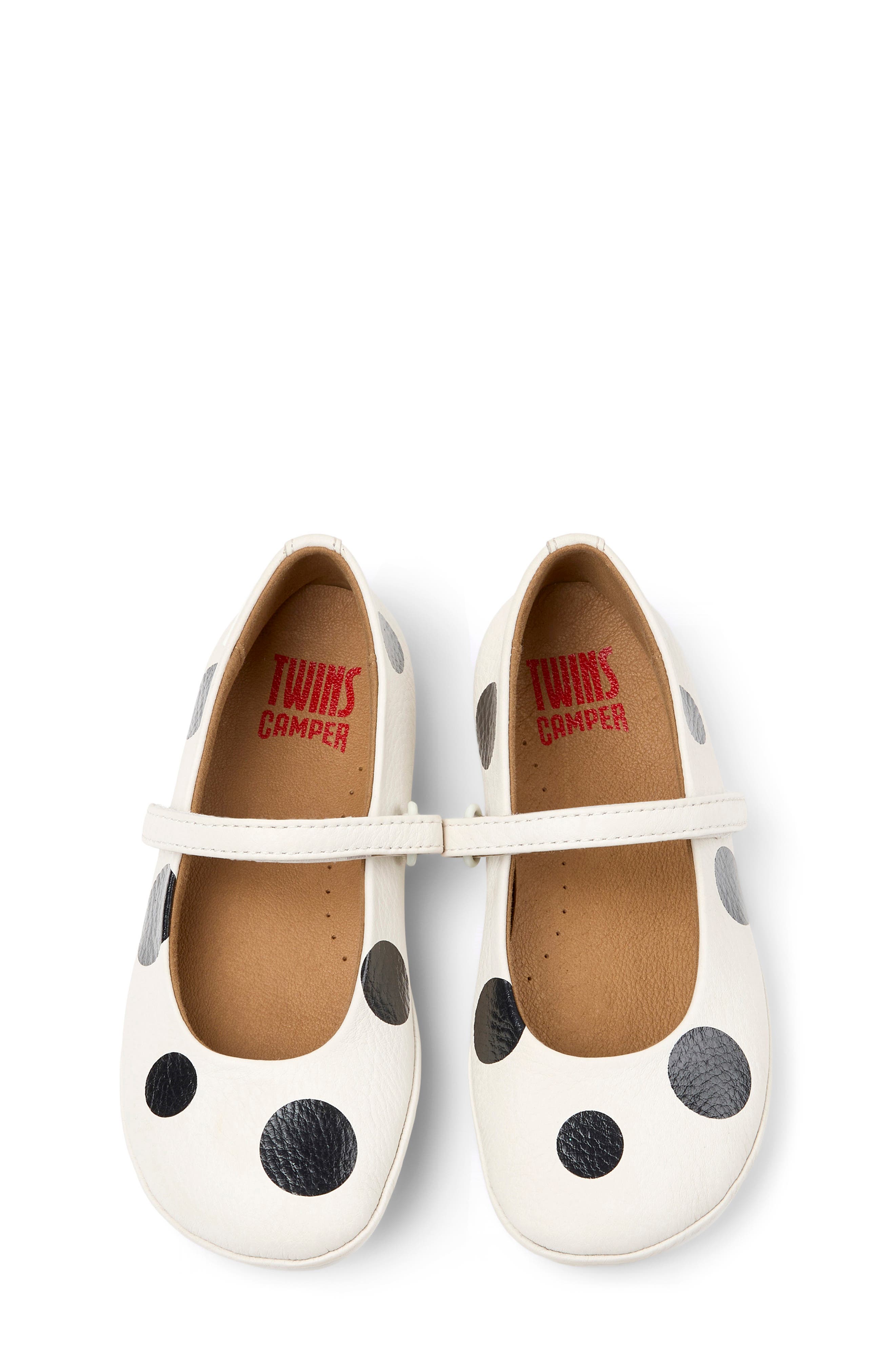Camper Kids' Right Twins Mismatch Mary Jane Flat, Alternate, color, White Multi