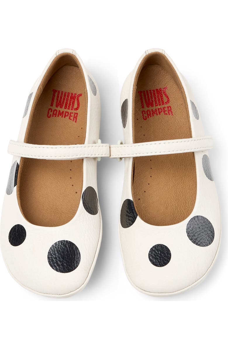 Camper Kids' Right Twins Mismatch Mary Jane Flat, Alternate, color, White Multi