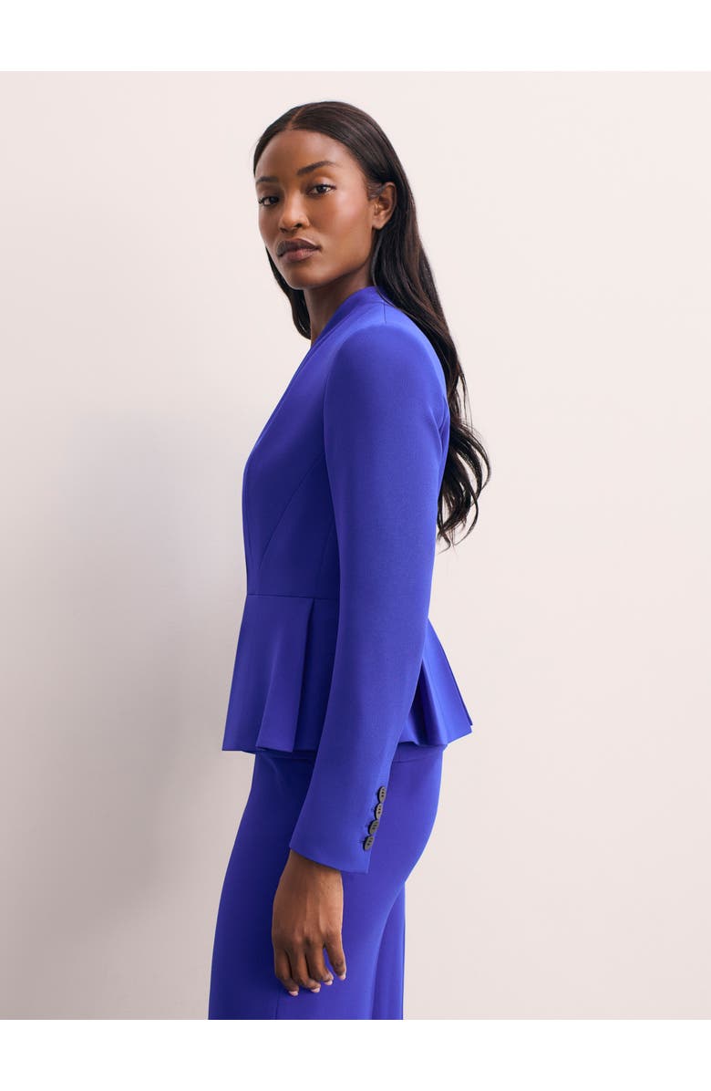 The Fold Clifton Clever Crepe Blazer, Alternate, color, Blue